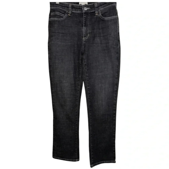 Eileen Fisher Dark Gray Organic Cotton Straight Leg Jeans Size 4 - Picture 1 of 8